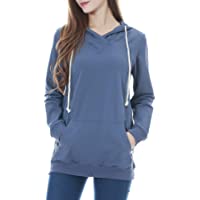 Los mejores  - Smallshow Sudaderas de Maternidad con Capucha Sudadera para Lactancia de Mangas Largas para Mujeres